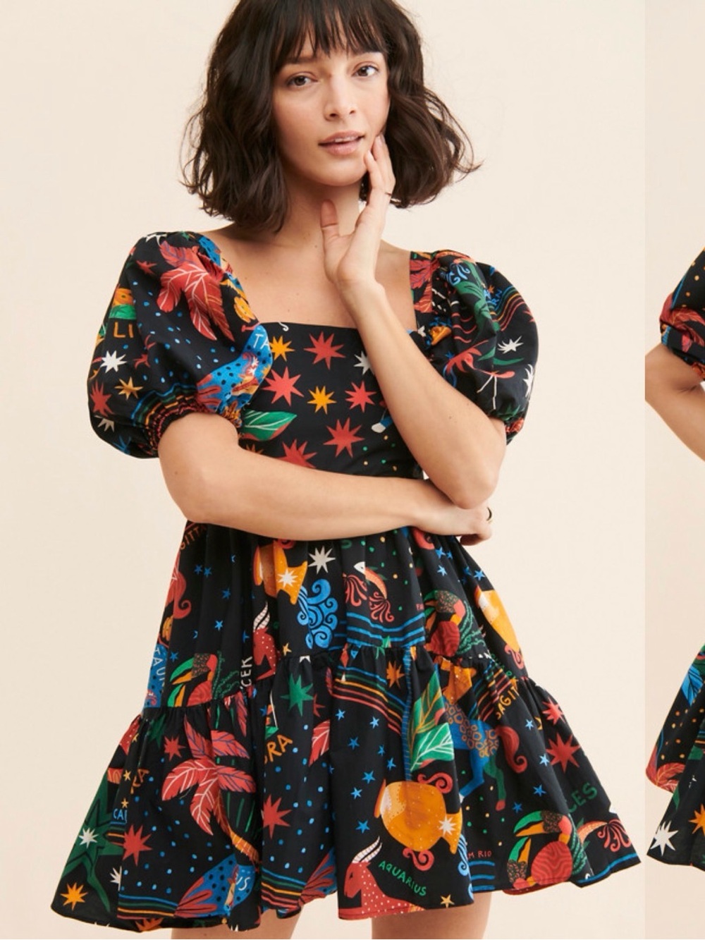 NWT Farm Rio Zodiac Mini Dress. Size XL